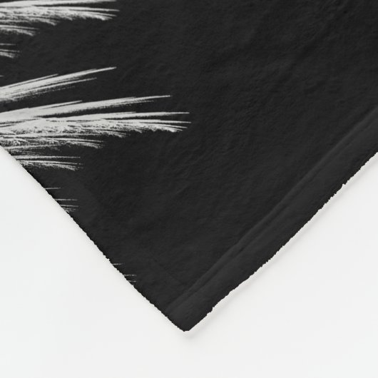 ANGEL WINGS Monogram Black Fleece Deken (Hoek)