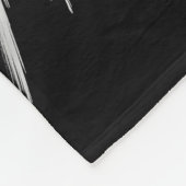 ANGEL WINGS Monogram Black Fleece Deken (Hoek)