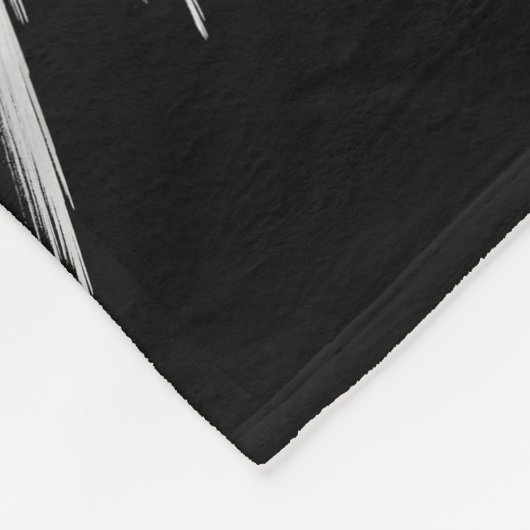 ANGEL WINGS Monogram Black Fleece Deken (Hoek)