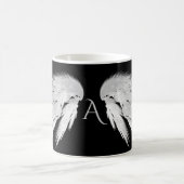 ANGEL WINGS Monogram Black Koffiemok (Center)