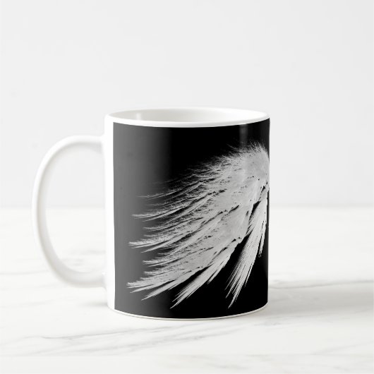 ANGEL WINGS Monogram Black Koffiemok (Links)