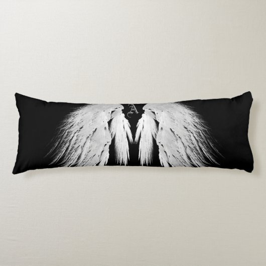 ANGEL WINGS Monogram Black Lichaamskussen (Voorkant)