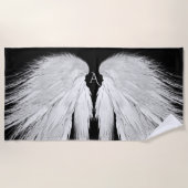ANGEL WINGS Monogram Black Strandlaken (Voorkant)