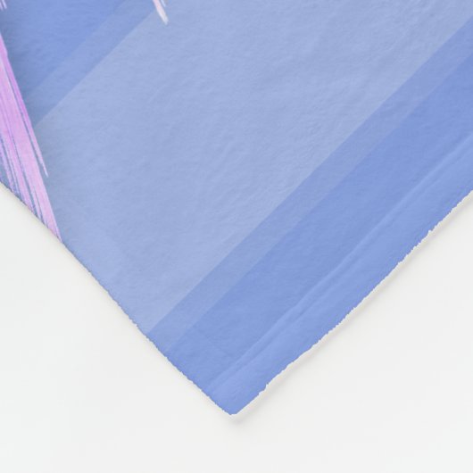 ANGEL WINGS Monogram Dreamweaver Pink Soft Blue Fleece Deken (Hoek)