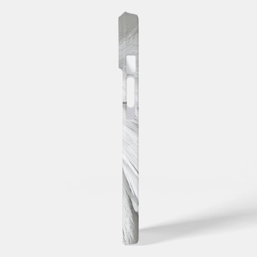 ANGEL WINGS Monogram Elegant Grey Case-Mate iPhone Case (Achterkant / Links)