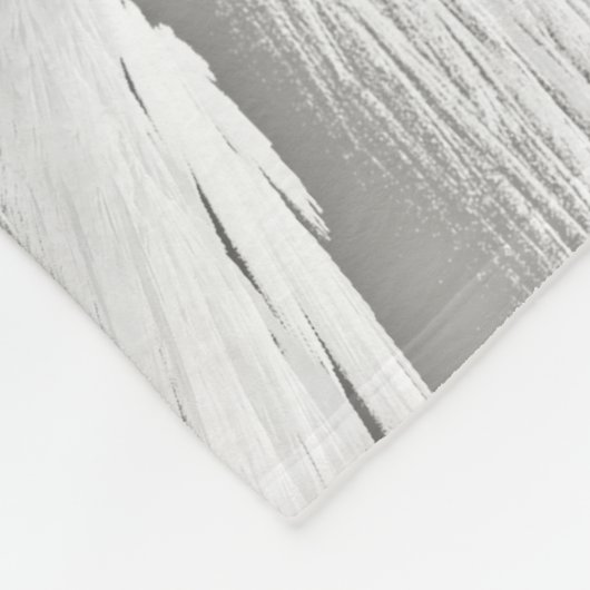 ANGEL WINGS Monogram Elegant Grey Fleece Deken (Hoek)