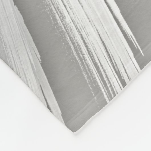 ANGEL WINGS Monogram Elegant Grey Fleece Deken (Hoek)