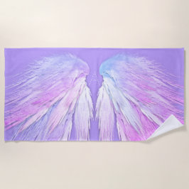 ANGEL WINGS Monogram Fairy Paarse Strandlaken