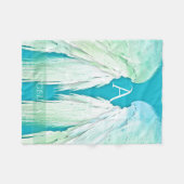ANGEL WINGS Monogram Name Fresh Ombre Fleece Deken (Voorkant (Horizontaal))