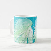 ANGEL WINGS Monogram Name Fresh Ombre Koffiemok (Voorkant links)