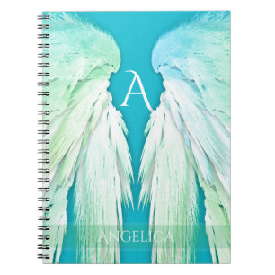 ANGEL WINGS Monogram Name Fresh Ombre Notitieboek