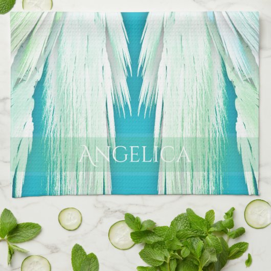 ANGEL WINGS Monogram Name Fresh Ombre Theedoek (Gevouwen)