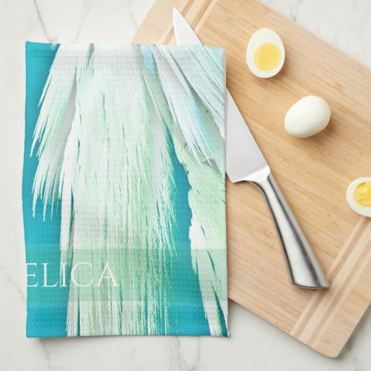 ANGEL WINGS Monogram Name Fresh Ombre Theedoek (Quarter Fold)