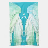 ANGEL WINGS Monogram Name Fresh Ombre Theedoek (Verticaal)