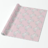 ANGEL WINGS Monogram roze Cadeaupapier (Uitgerold)