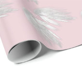 ANGEL WINGS Monogram roze Cadeaupapier (Rol Hoek)