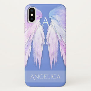 ANGEL WINGS Monogram roze droomdroog zacht blauw Case-Mate iPhone Case