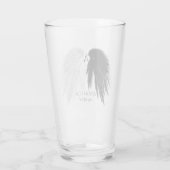 ANGEL WINGS Monogram 'slechts half kwaad' Fungeren Glas (Achterkant)
