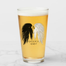 ANGEL WINGS Monogram 'slechts half kwaad' Fungeren Glas