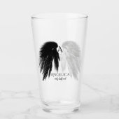 ANGEL WINGS Monogram 'slechts half kwaad' Fungeren Glas (Voorkant)