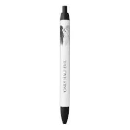 ANGEL WINGS Monogram 'slechts half kwaad' Fungeren Zwarte Inkt Pen