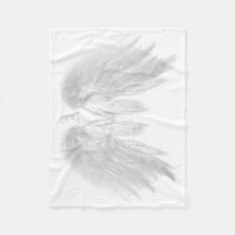 ANGEL WINGS Monogram White Fleece Deken