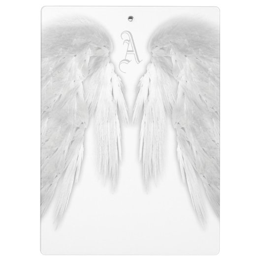 ANGEL WINGS Monogram White Klembord (Achterkant)