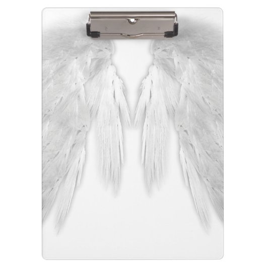 ANGEL WINGS Monogram White Klembord (Voorkant)