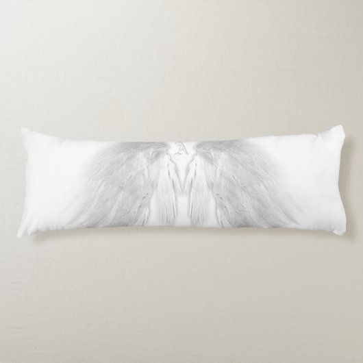 ANGEL WINGS Monogram White Lichaamskussen (Voorkant)