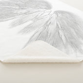 ANGEL WINGS Monogram White Sherpa Deken (3/4)