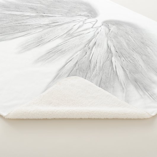 ANGEL WINGS Monogram White Sherpa Deken (3/4)