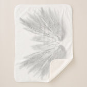 ANGEL WINGS Monogram White Sherpa Deken (Voorkant)