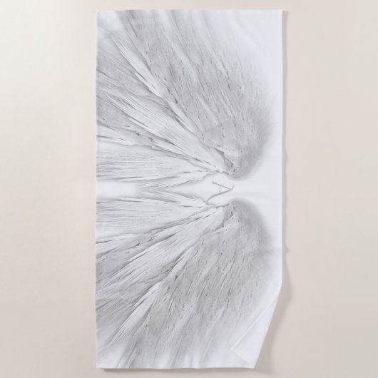 ANGEL WINGS Monogram White Strandlaken (Voorkant)