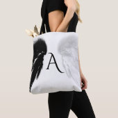 ANGEL WINGS Monogram Zwart + Wit Tote Bag (Dichtbij)