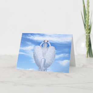 Angel Wings Mooie blauwe hemel wolken aanpassen Kaart
