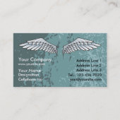 Angel Wings Muddy Blue Visitekaartje (Voorkant)