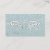 Angel Wings Muddy Blue Visitekaartje (Achterkant)
