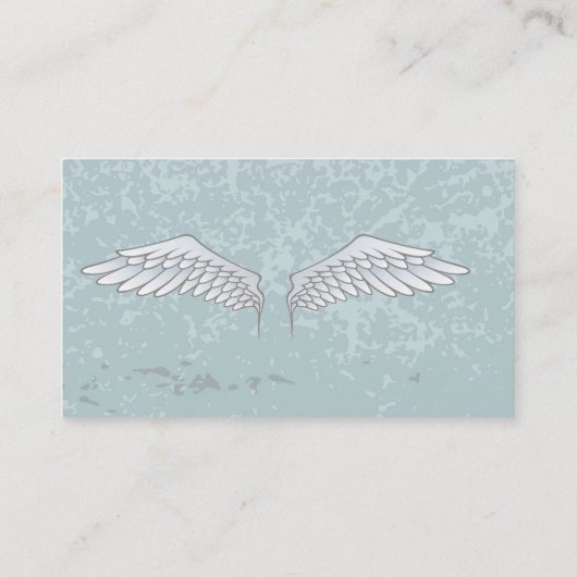 Angel Wings Muddy Blue Visitekaartje (Achterkant)