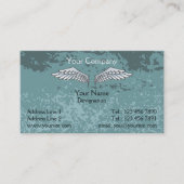 Angel Wings Muddy Blue Visitekaartje (Voorkant)