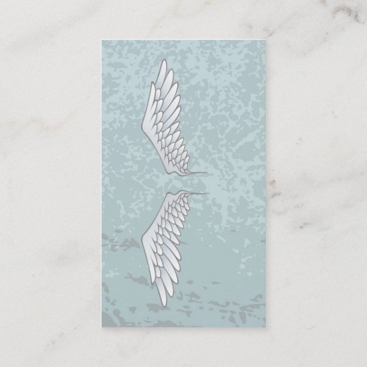 Angel Wings Muddy Blue Visitekaartje (Achterkant)