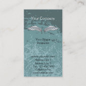 Angel Wings Muddy Blue Visitekaartje (Voorkant)