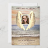 Angel Wings Ocean Beach Fotoviering van het leven Kaart (Voorkant)