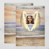 Angel Wings Ocean Beach Fotoviering van het leven Kaart (Voorkant / Achterkant)