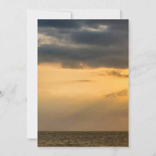 Angel Wings Ocean Sunset Fotoviering van het leven Kaart (Achterkant)