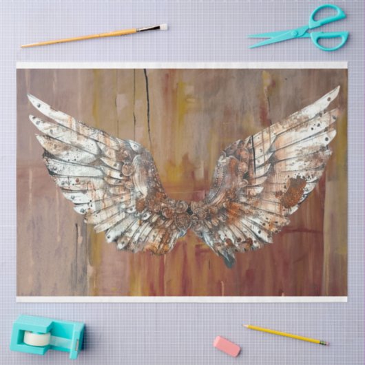 Angel Wings of Time Decoupage Tissuepapier (Craft)