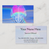 Angel Wings omringd door een hart Visitekaartje (Voorkant / Achterkant)