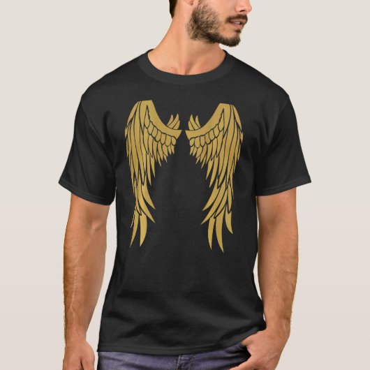 Angel Wings on your Back - Gold Glam Heavenly Fant T-shirt (Voorkant)