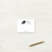 ANGEL WINGS 'Only Half Evil' Monogram Funny Post-it® Notes (Op bureau)