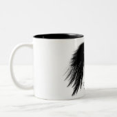 ANGEL WINGS 'Only Half Evil' Monogram Funny Tweekleurige Koffiemok (Links)