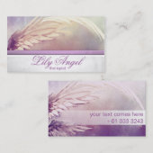 Angel Wings Paars Lavender visitekaartje (Voorkant / Achterkant)